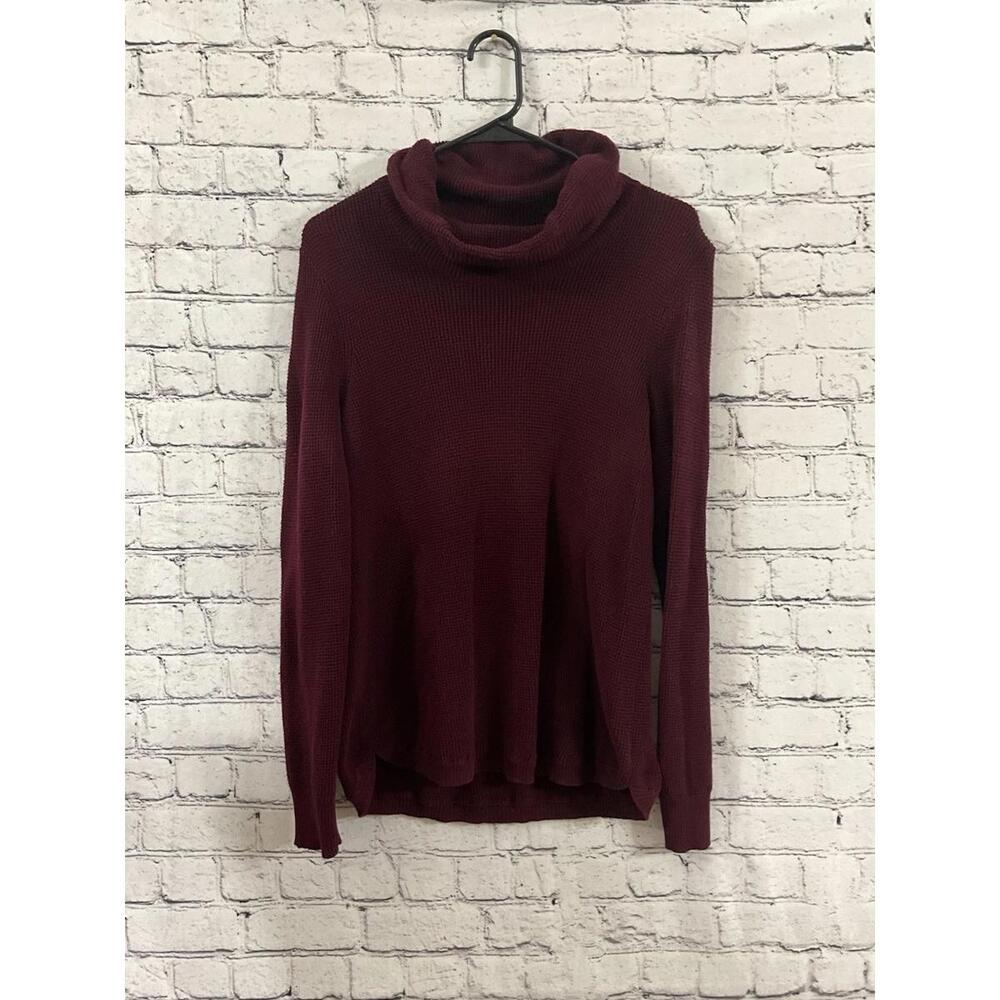 WOMENS RALPH LAUREN RIBBED TURTLENECK SWEATER M Maroon